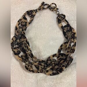 Zenzii leopard chunky necklace